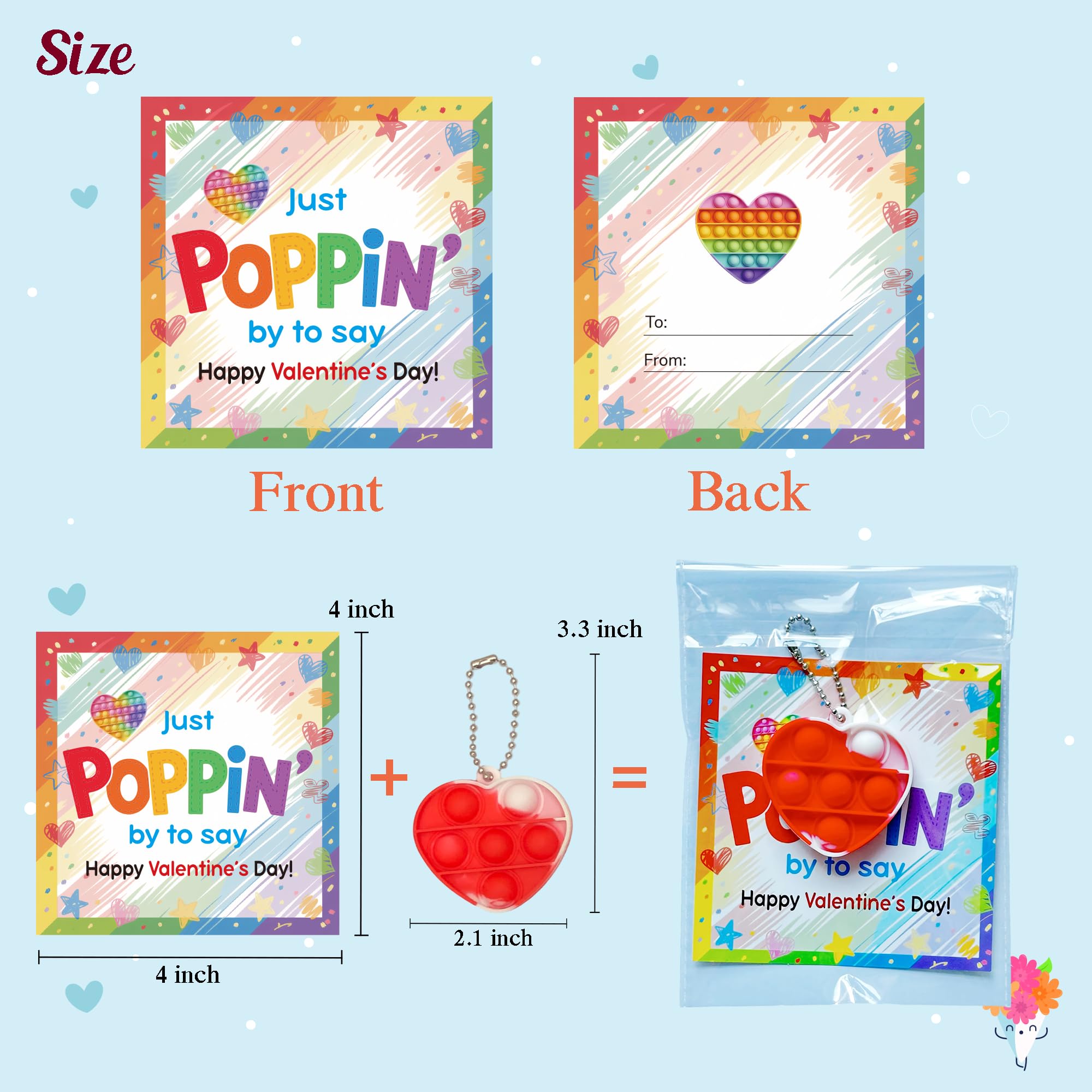 JAXXERO classroom Valentine exchange setup with cards and fidgets