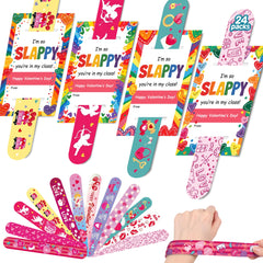 JAXXERO valentines cards with slap bracelets for classroom exchanges.