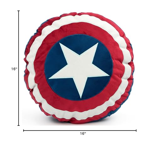 Jay Franco Captain's Shield pillow coordinates with Avengers bedding for complete look
