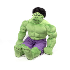 Hulk stuffed toy by Jay Franco offers soft support for bedtime or playtime.