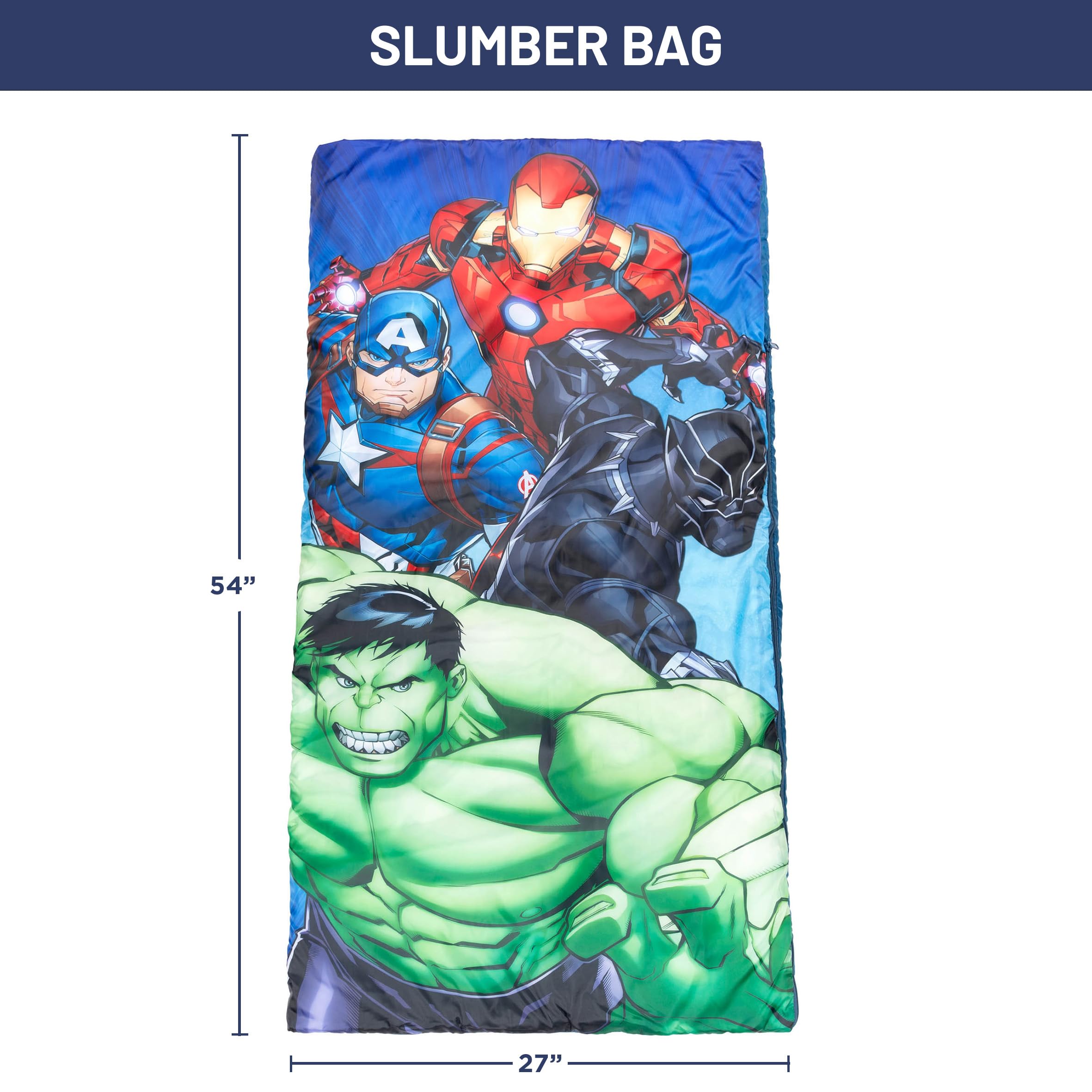 Jay Franco Avengers slumber sack featuring Iron Man for travel-friendly warmth