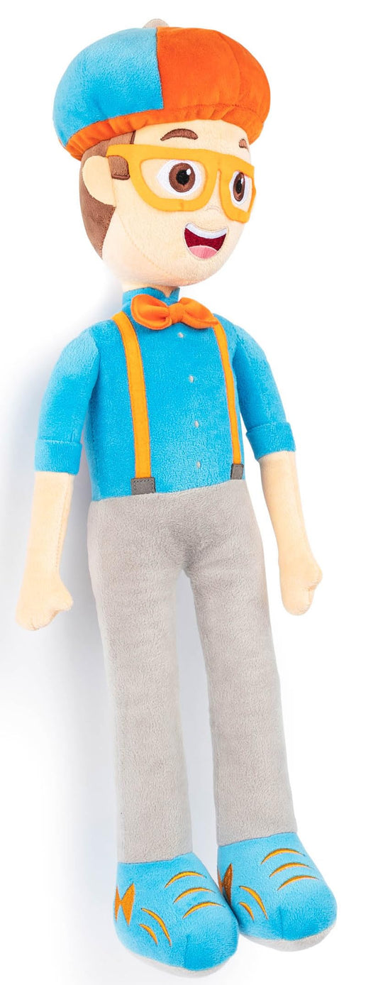 Jay Franco Blippi Plush Pillow Buddy resting in bed for gentle bedtime comfort