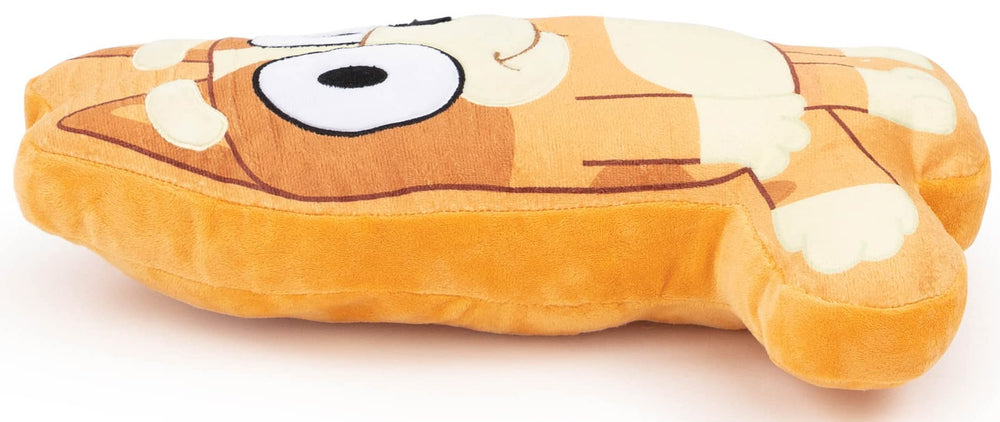 Jay Franco Bluey Bingo pillow close-up, soft microfiber and comfy texture.