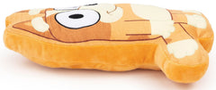 Jay Franco Bluey Bingo pillow close-up, soft microfiber and comfy texture.