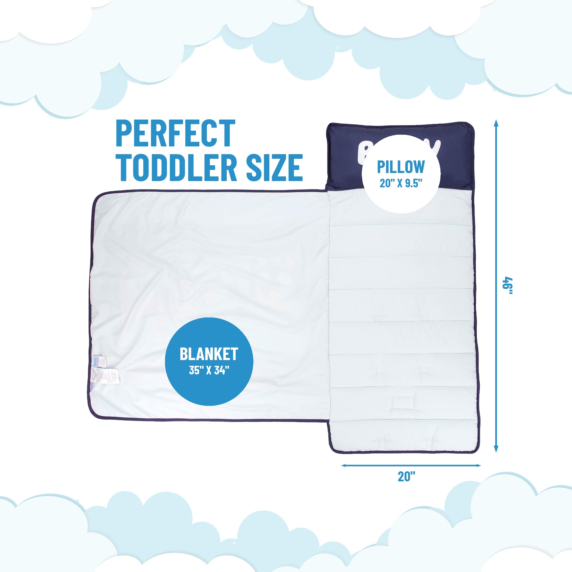 Bluey nap mat blanket inside provides extra warmth for rest.