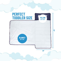 Bluey nap mat blanket inside provides extra warmth for rest.
