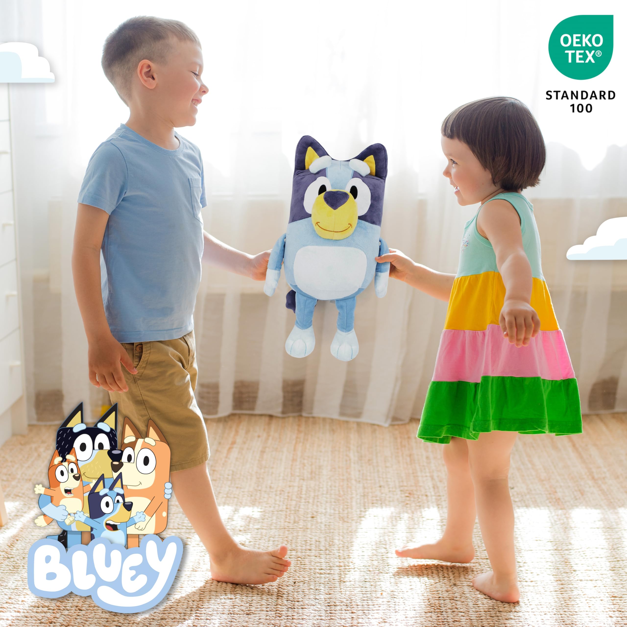 Bluey Pillow Buddy ready for bedtime snuggles and quiet moments at home.