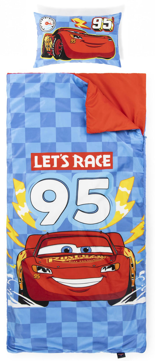 Jay Franco Cars nap mat and pillow offer cozy sleepovers.