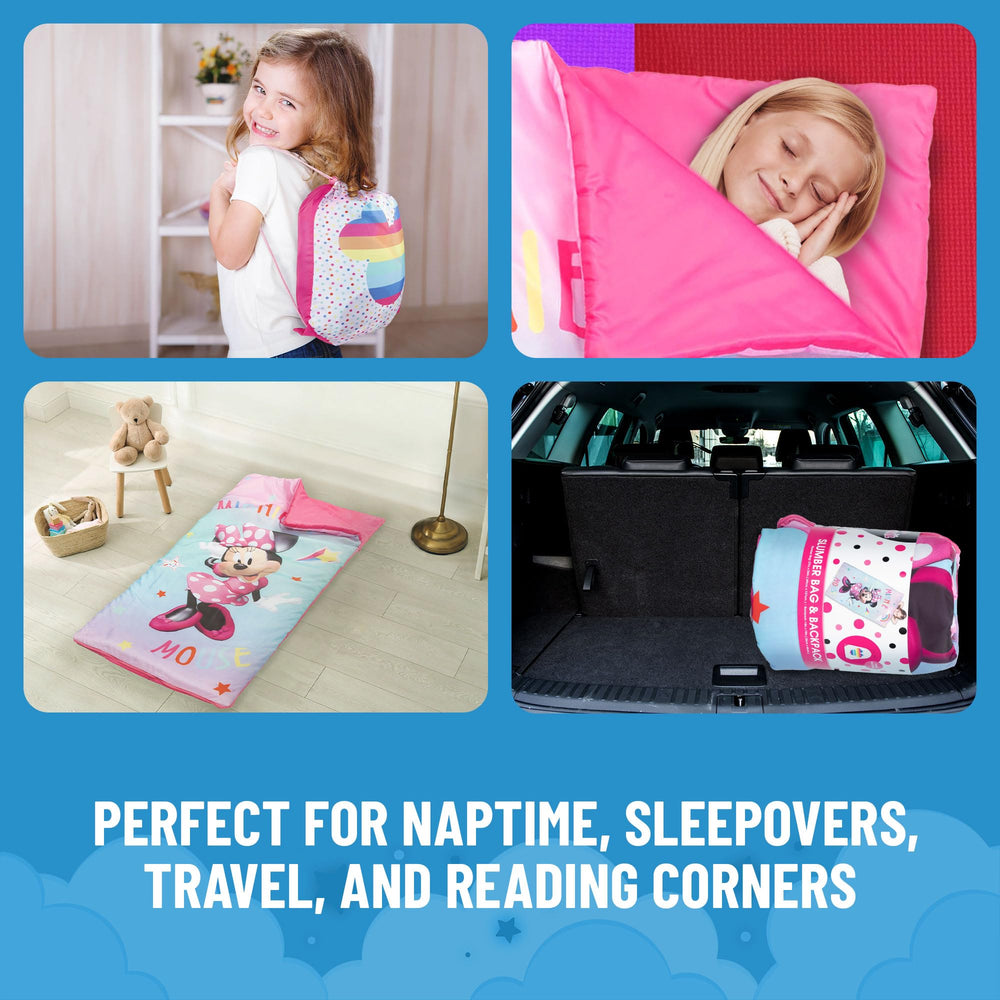 Jay Franco Minnie Mouse Bowtique bedroom display adds playful bedtime decor.