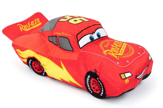 Jay Franco Lightning McQueen pillow buddy front view showing soft plush support