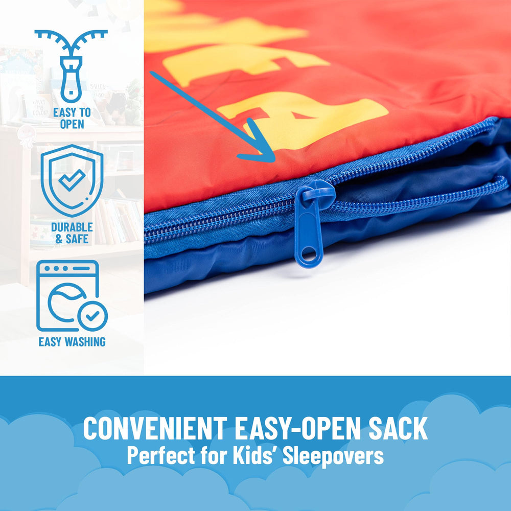 Jay Franco Cars slumber sack uses soft brushed microfiber for comfort.