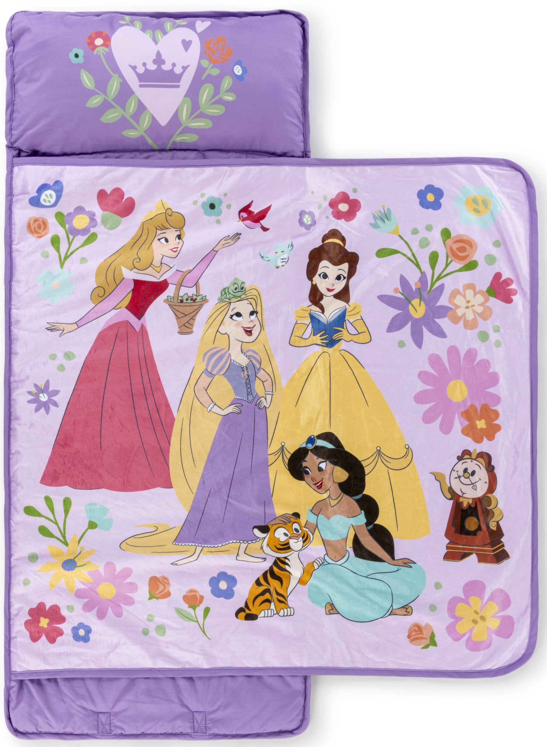 Jay Franco Disney Princess nap mat design with vibrant princess artwork for nap time.