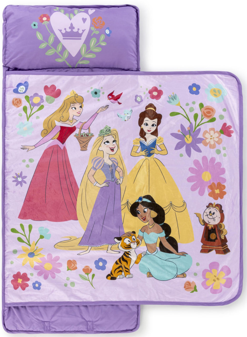 Jay Franco Disney Princess nap mat design with vibrant princess artwork for nap time.