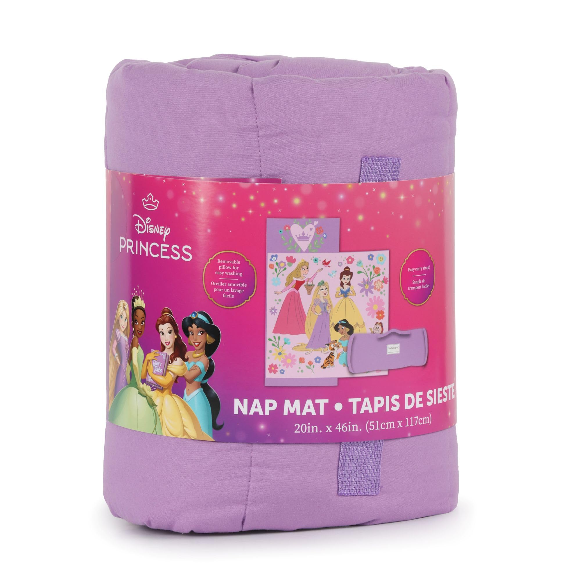Jay Franco Disney Princess nap mat durable polyester construction for daily indoor use.