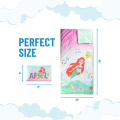 Jay Franco Little Mermaid pillow close-up showing soft fabric for gentle naps.