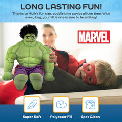Jay Franco Marvel Hulk plush buddy ready for nap-time adventures.