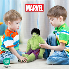 Jay Franco Marvel Hulk plush buddy made from durable, washable microfiber fabric.