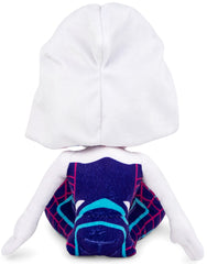 Gwen Ghost-Spider pillow buddy in bedtime scene with hero vibe