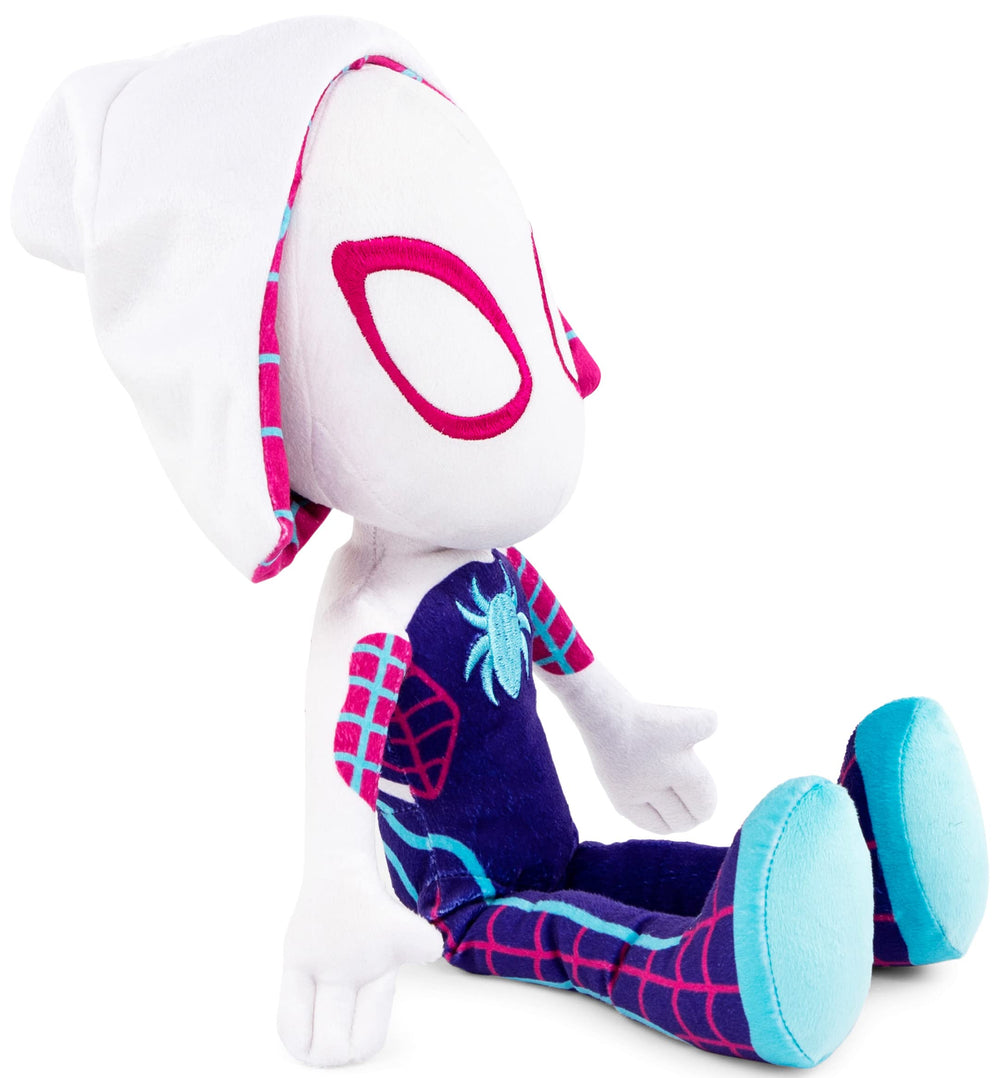 Close-up of fabric on Jay Franco Marvel Spidey Ghost-Spider pillow buddy