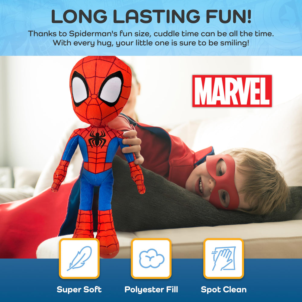 Jay Franco Spidey pillow close-up fabric, microfiber softness.