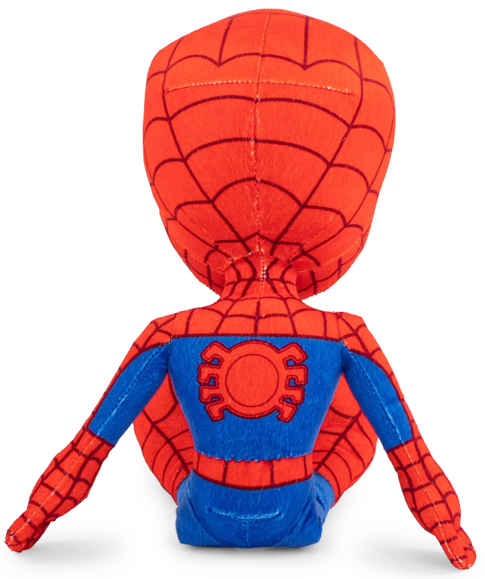 Jay Franco Spidey pillow buddy in car, ideal travel companion.