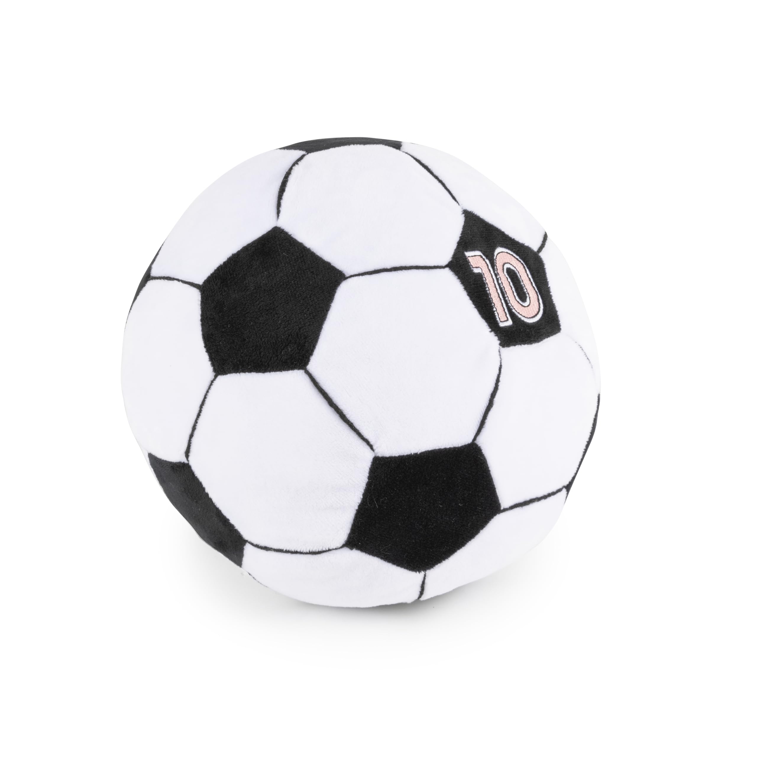 Jay Franco Messi plush pillow in a bedroom setup for relaxing playtime.