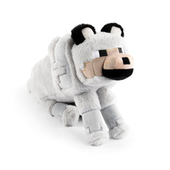 Jay Franco Minecraft Wolf Pillow Buddy close-up fabric highlighting ultra-soft microfiber for gentle hugs.