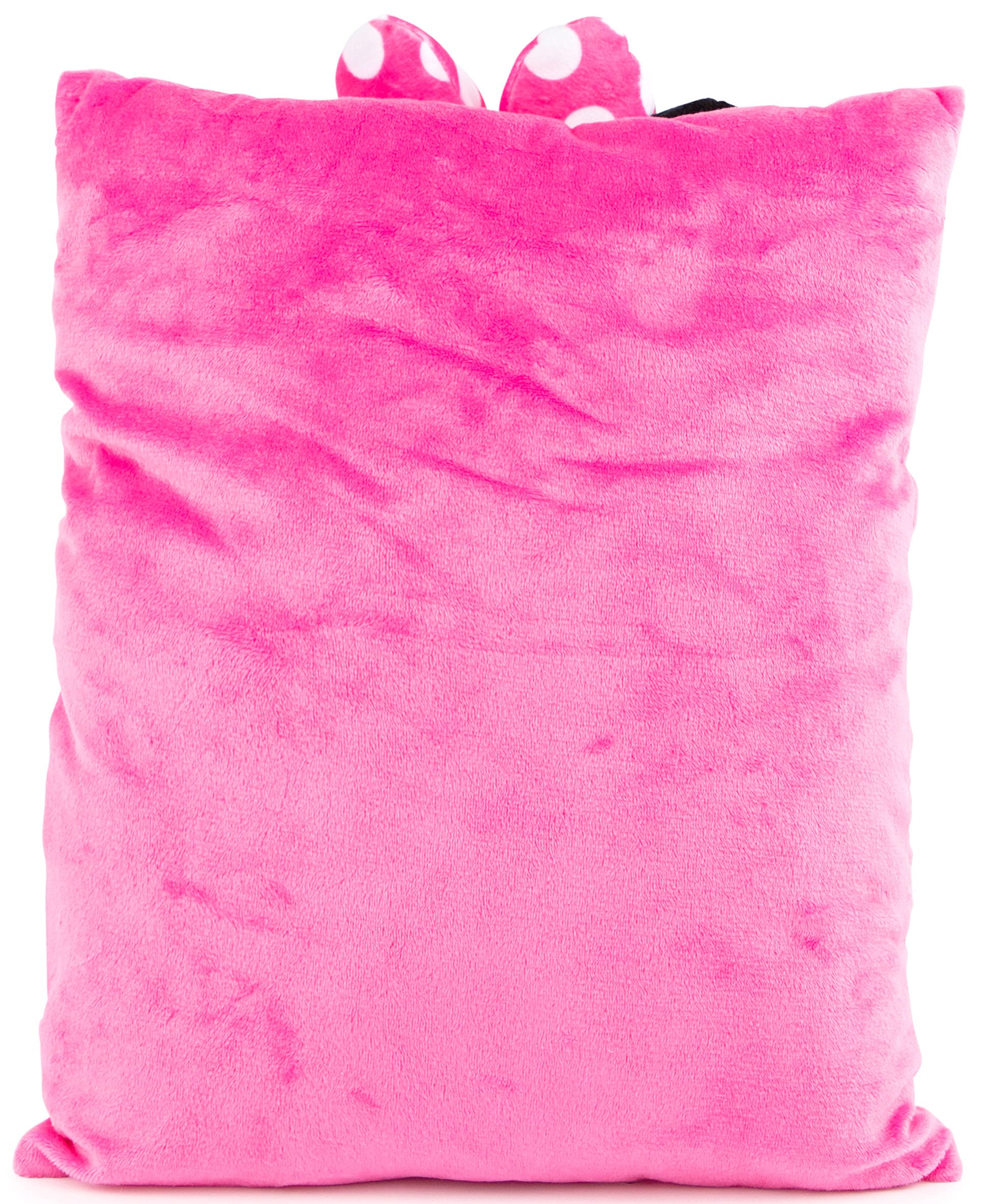 Jay Franco Minnie Mouse 3D Snuggle Pillow coordinates with Minnie Mouse collection.
