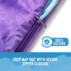 Jay Franco nap mat with zipper closure for secure, comfy naps.