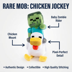 Jay Franco pillow buddy travel-friendly Minecraft plush by the side.