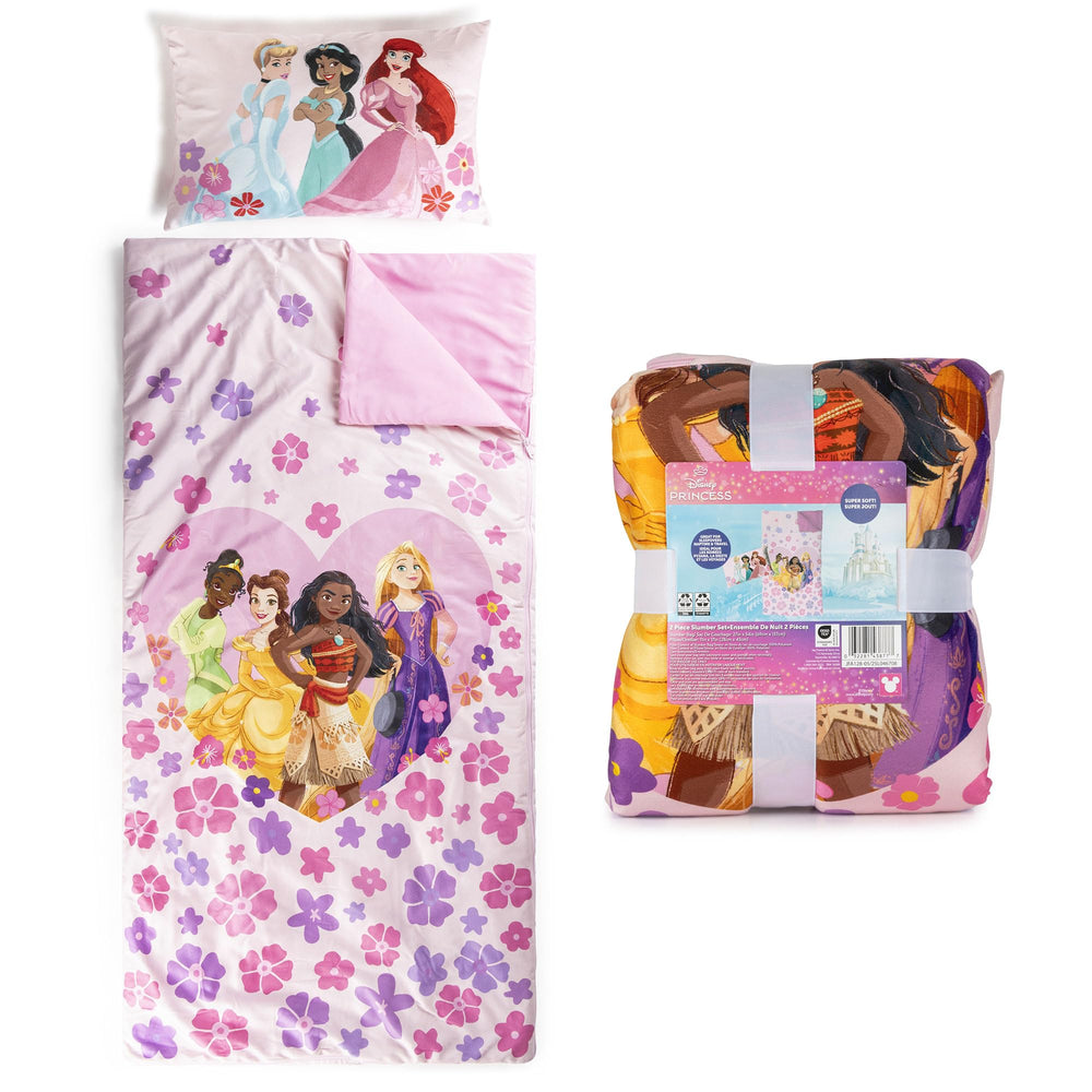 Jay Franco Princess slumber bag 54x27 nap mat for cozy sleepovers.