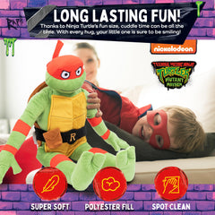 Jay Franco Raphael pillow buddy stitching detail for durability during play.