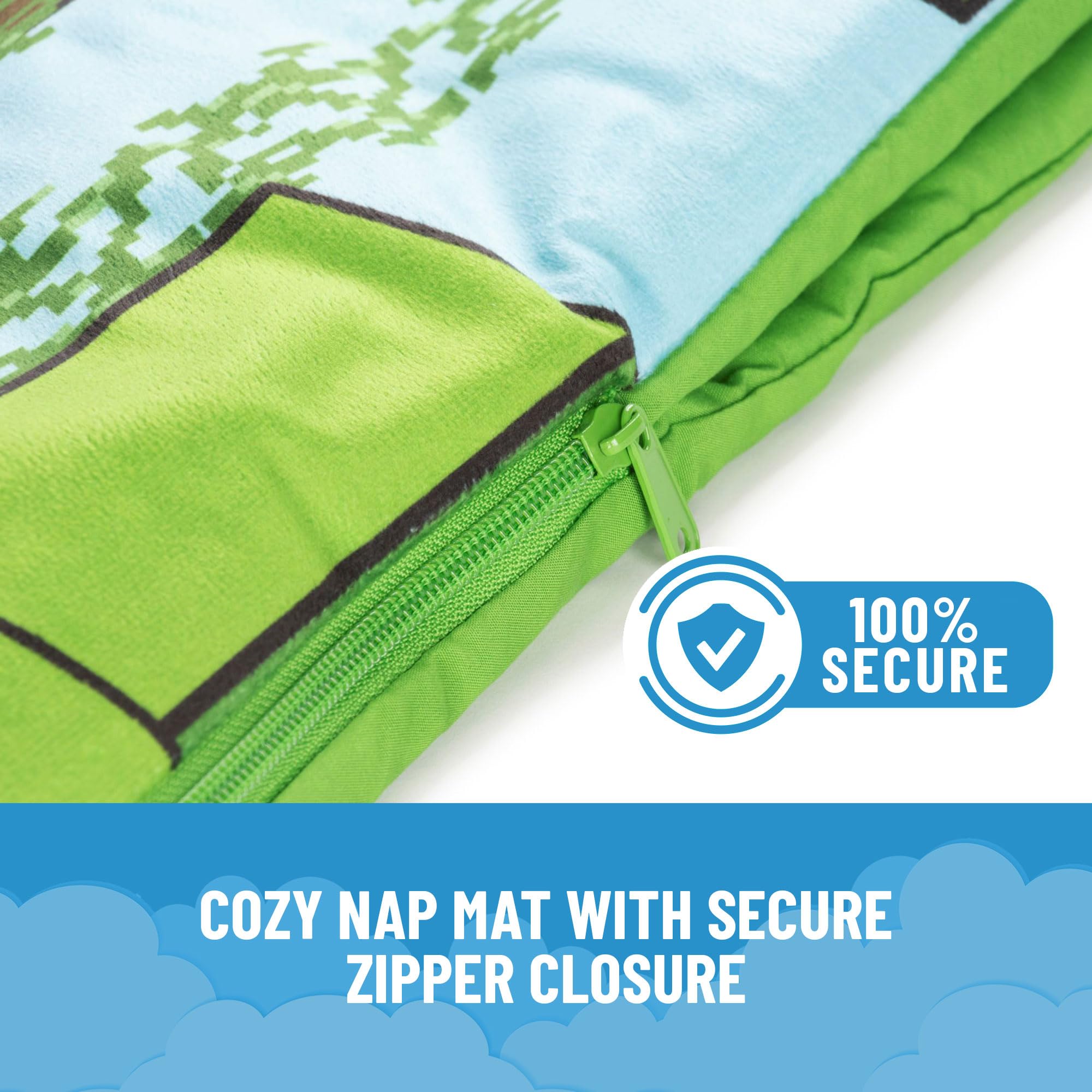 Jay Franco slumber bag roll-up design for compact storage.