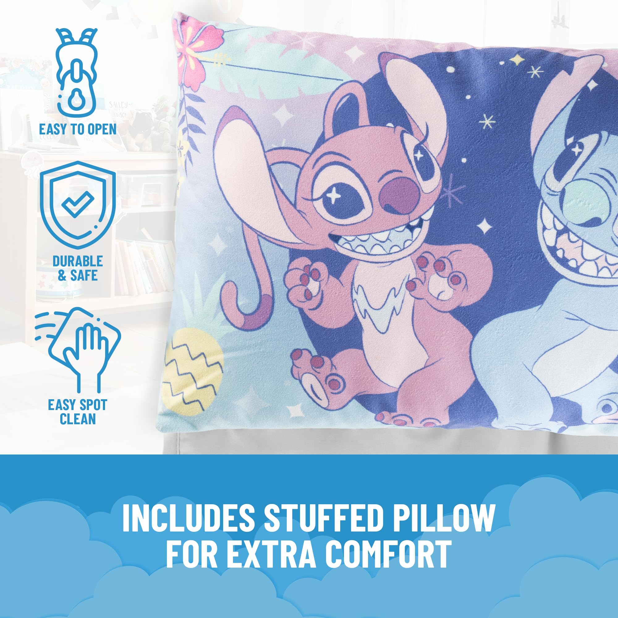 Jay Franco slumber set with zipper closure for safe, snug nights