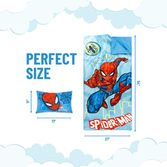 Jay Franco Spiderman slumber pillow 17x11—plush support for comfy bedtimes.