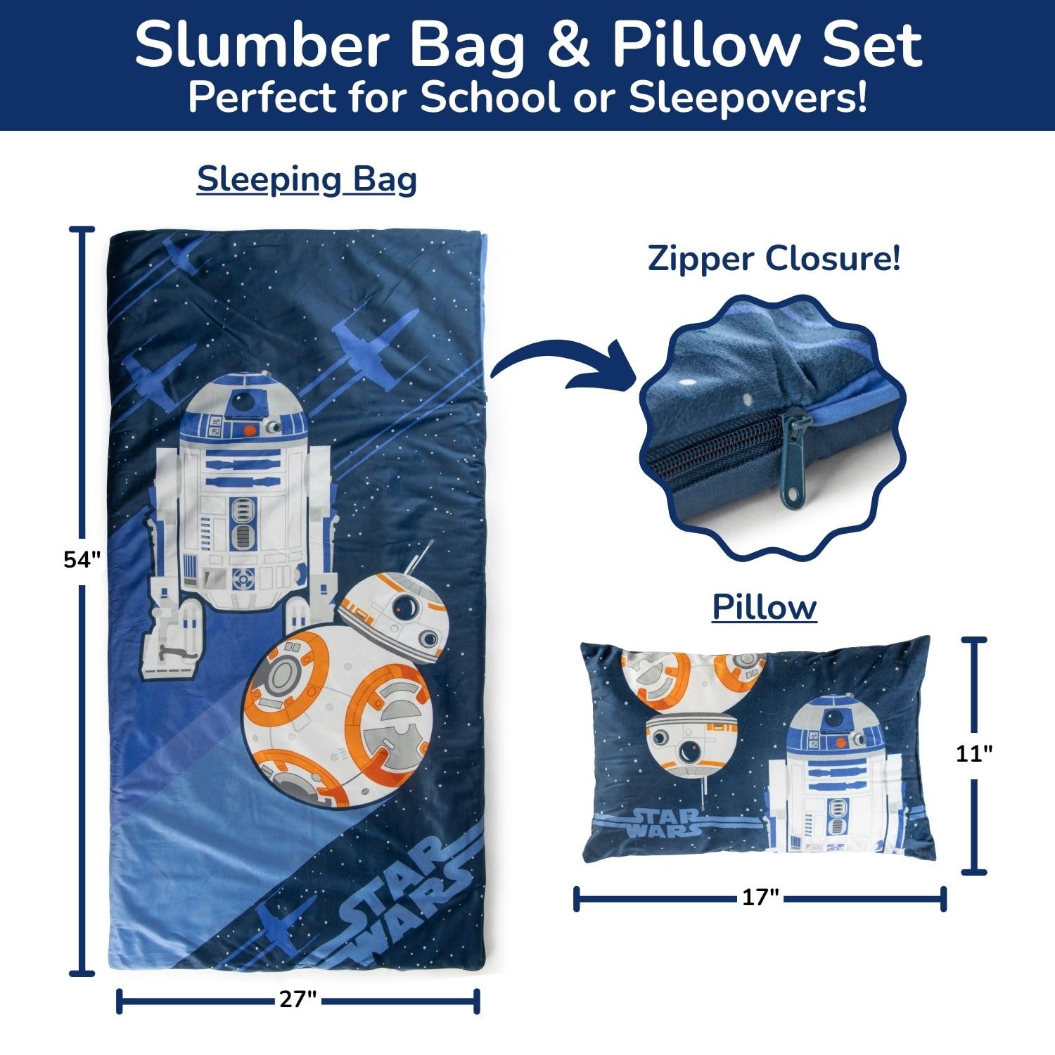 Jay Franco Star Wars slumber pillow 17x11 adds plush support
