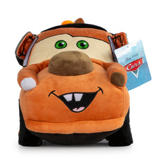 Jay Franco Cars Tow Mater plush buddy front view; vibrant colors enhance bedtime play