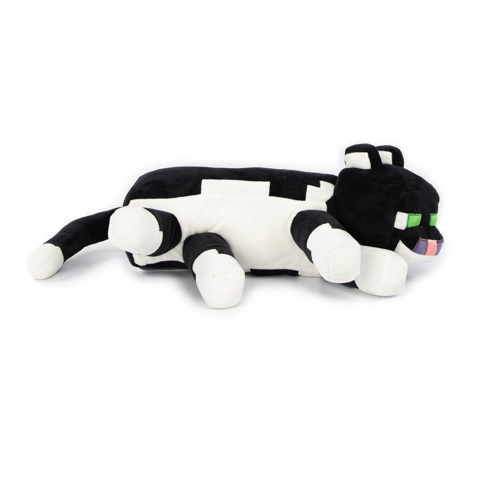 Jay Franco Minecraft Tuxedo Cat Plush close-up highlights plush fabric texture and durability.