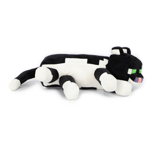 Jay Franco Minecraft Tuxedo Cat Plush close-up highlights plush fabric texture and durability.