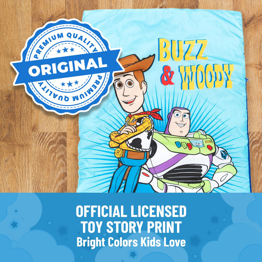 Jay Franco Toy Story slumber sack in gift-ready packaging for birthdays