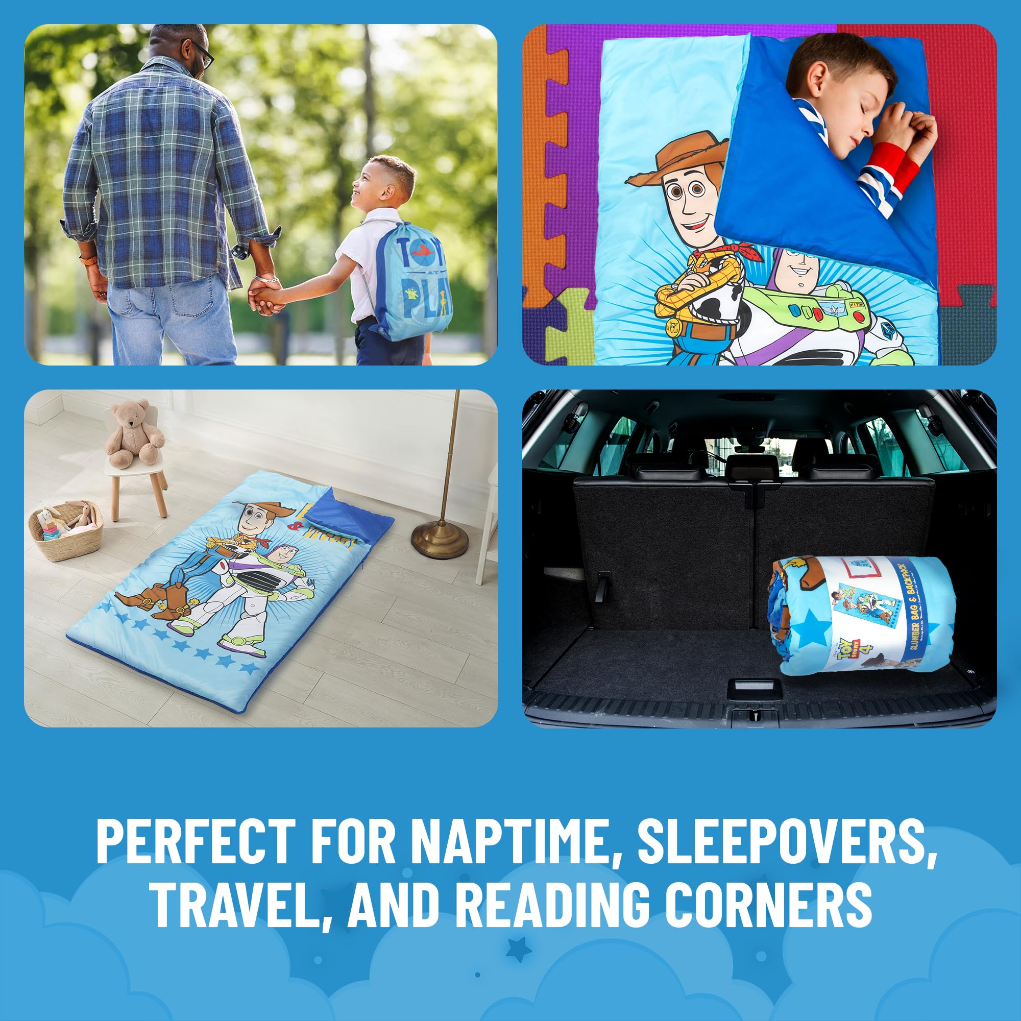 Jay Franco Toy Story slumber sack in soft brushed microfiber for comfortable nights