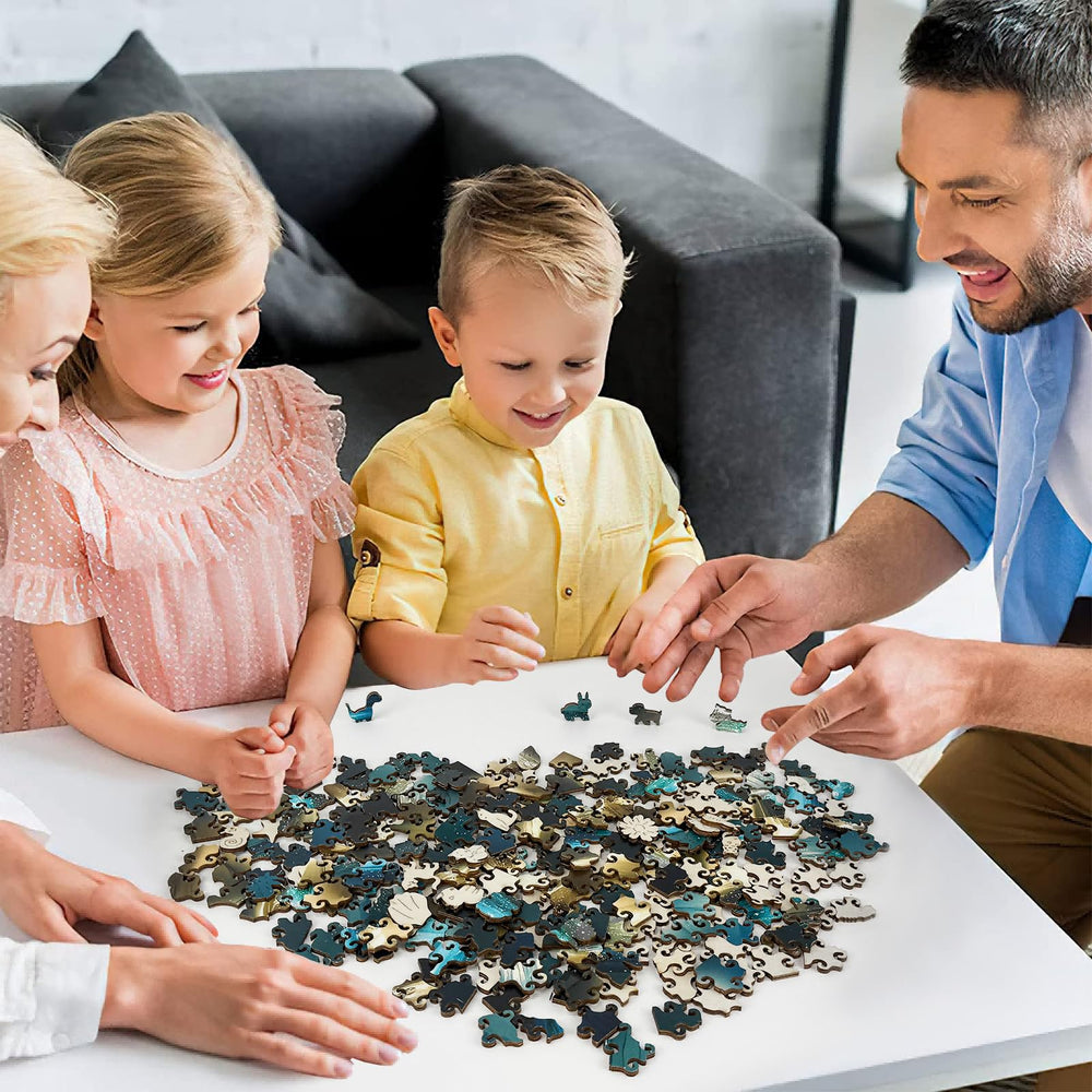 Jazcimdo finished puzzle doubles as wall art for dorms or living spaces.