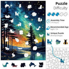 Jazcimdo thick solid wood puzzle pieces ensure durable, satisfying handling.