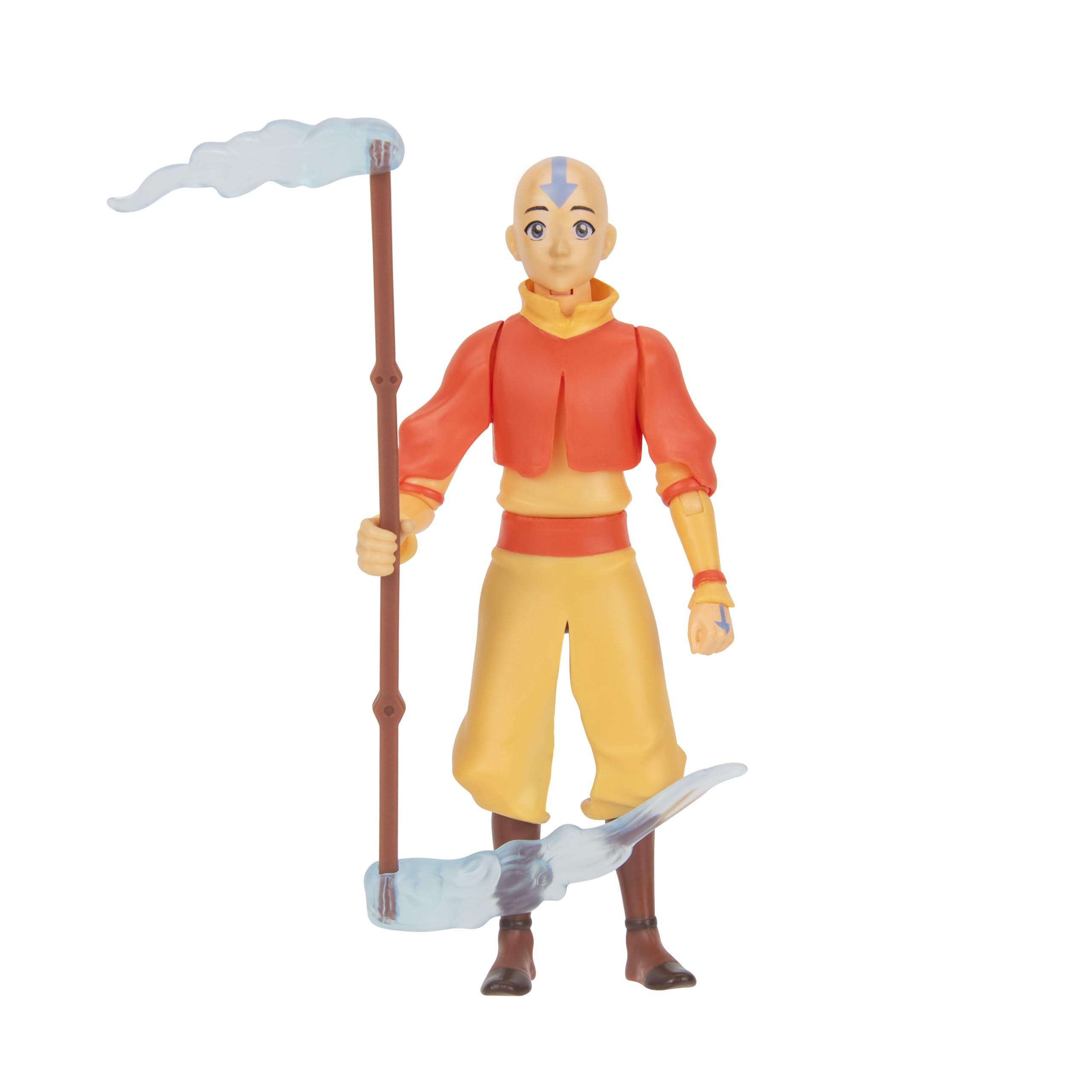 Jazwares Avatar Aang figure with staff and air effects for dynamic display.