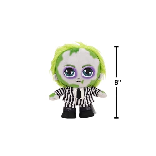 Officially licensed Warner Bros. Beetlejuice plush by Jazwares, trusted fan collectible.
