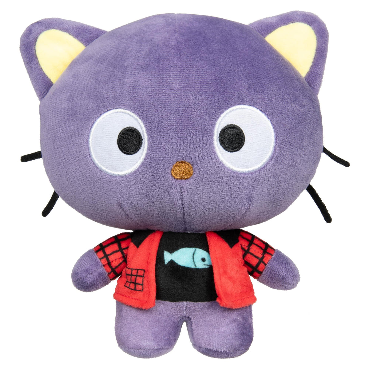 Jazwares Chococat Punk Plush 8-inch front view for cozy display and hugs