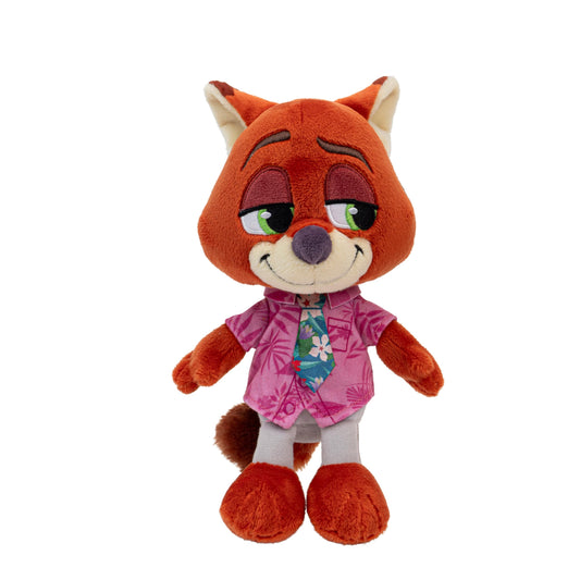 Jazwares Disney Zootopia 2 Nick Wilde plush front view for imaginative storytelling and cuddling.