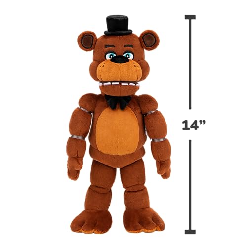 Jazwares Five Nights at Freddy’s Classic Freddy plush with glow-in-the-dark eyes for day and night display