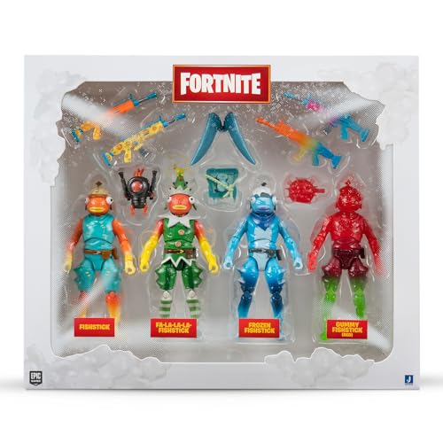 Frozen Fishstick figure with back bling and weapon accessory for customization.