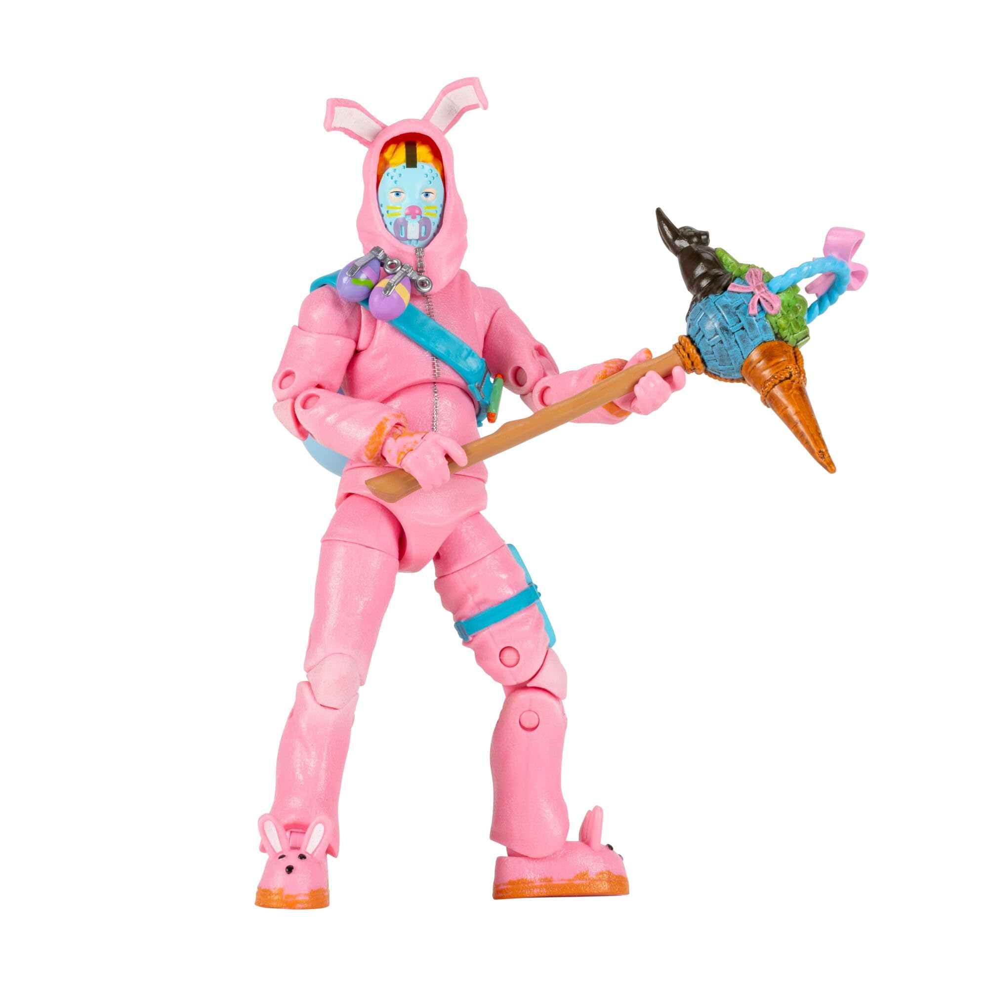 Jazwares Fortnite Legendary Rabbit Raider figure front view for dynamic posing and display.